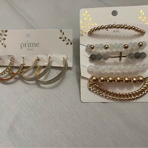 Bracelets/Earrings 6 bracelets 3 Earring pair